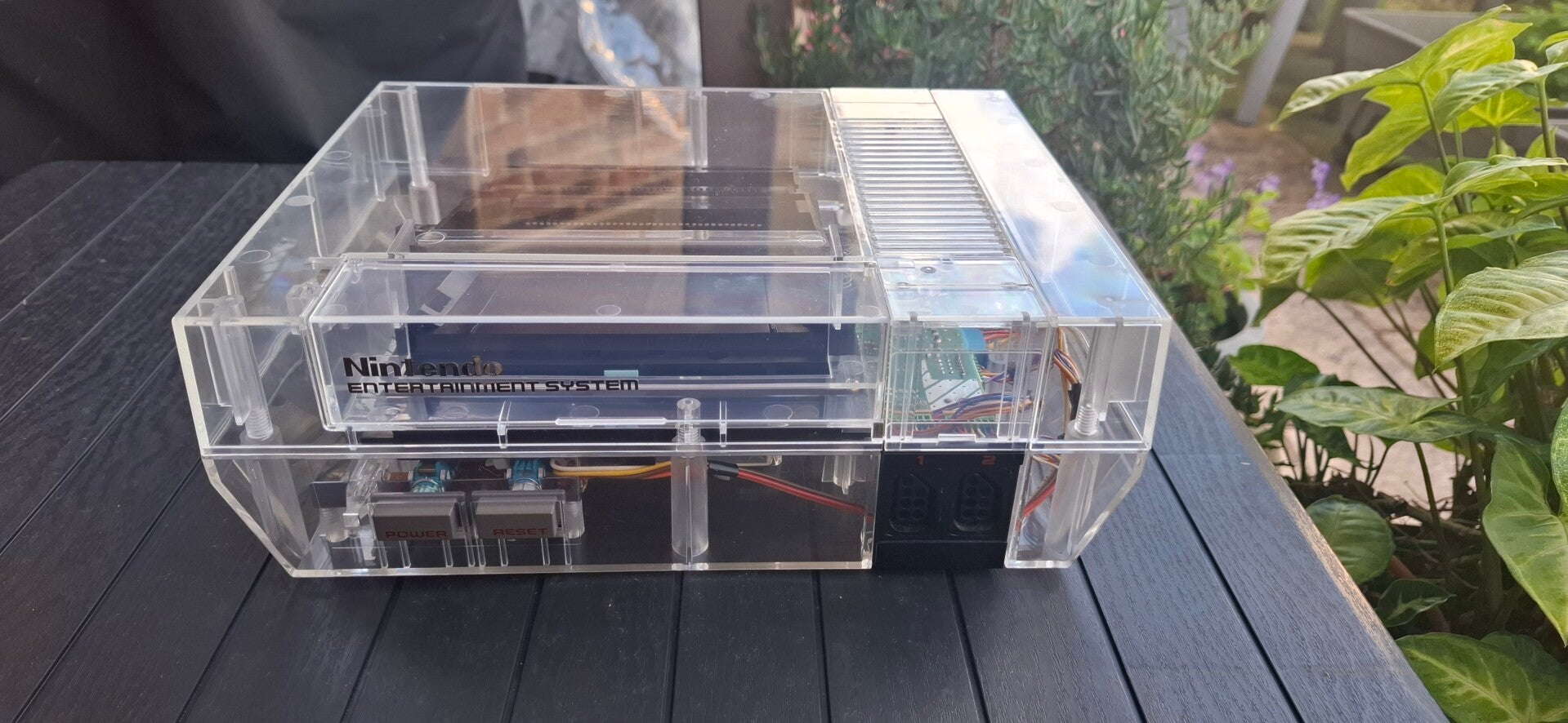 Nintendo NES PAL Console with Clear Shell Recapped with Lava RGB