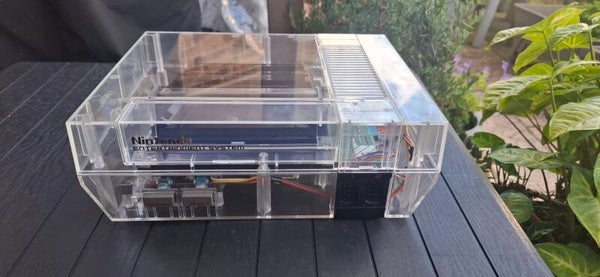 Nintendo NES PAL Console with Clear Shell Recapped with Lava RGB