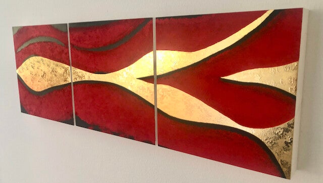 Triptychon -abstrakte Ölmalerei-