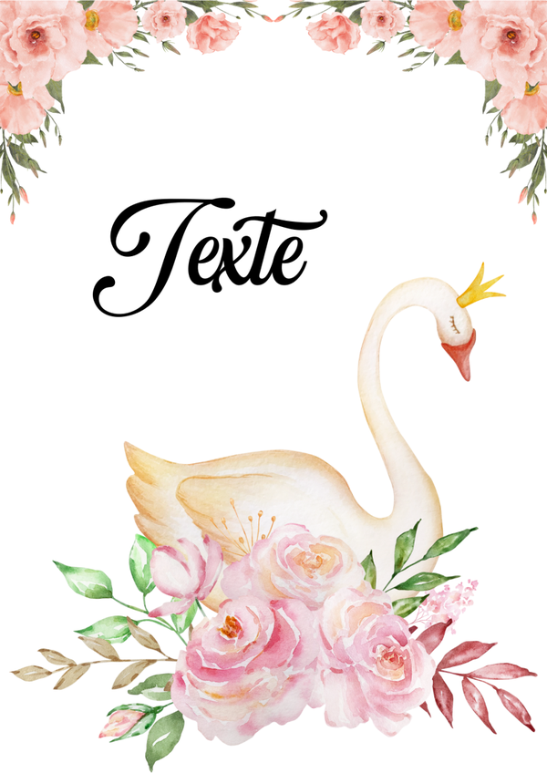 Cygne - Fleurs
