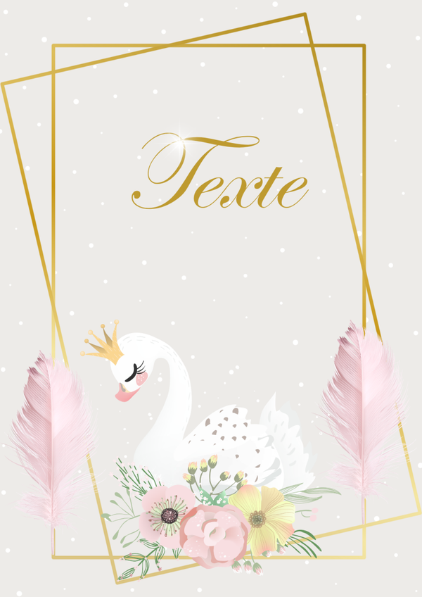 Cygne - Fleurs