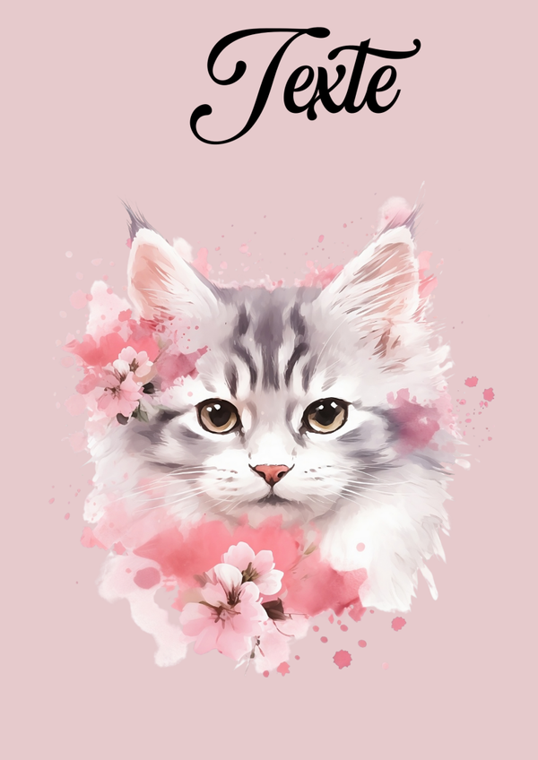 Chat - Fleurs