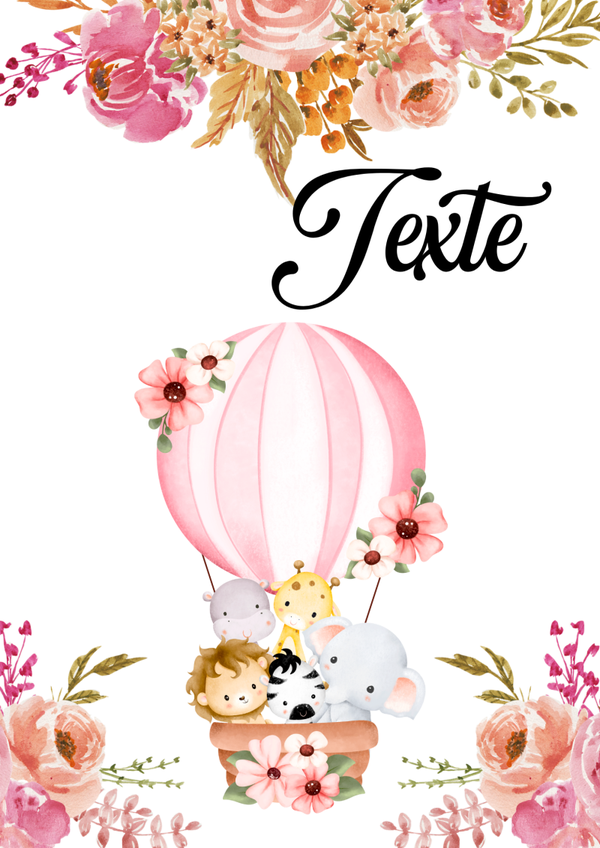 Animaux - Montgolfière