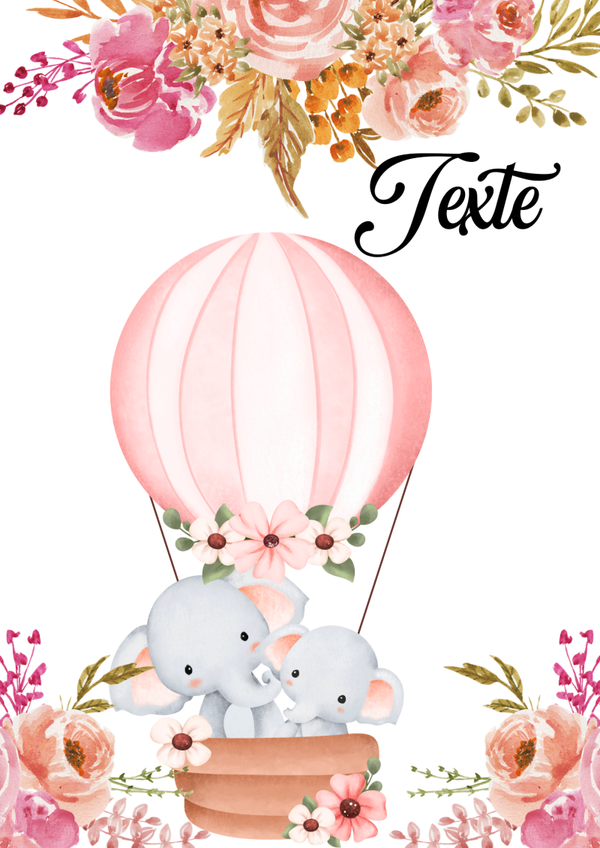 Éléphants - Montgolfière