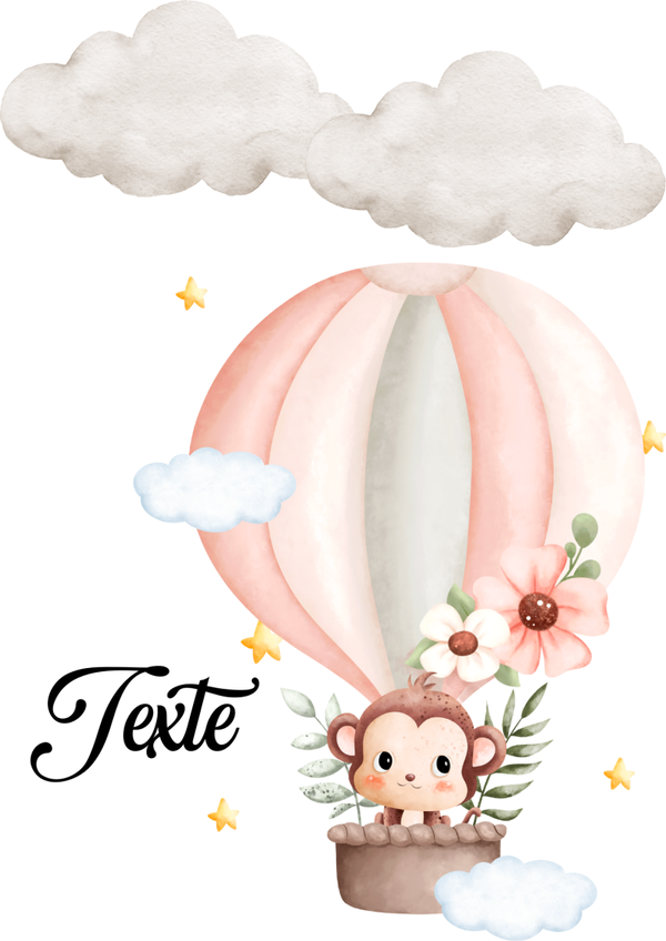 Singe - Montgolfière