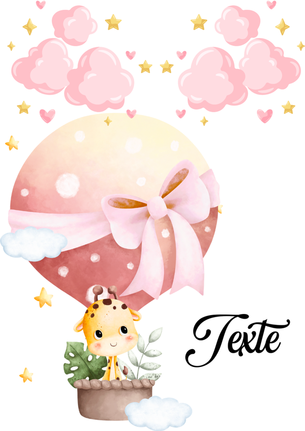 Girafe - Montgolfière