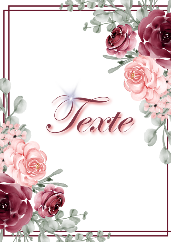 Cadre - Fleurs Bordeaux