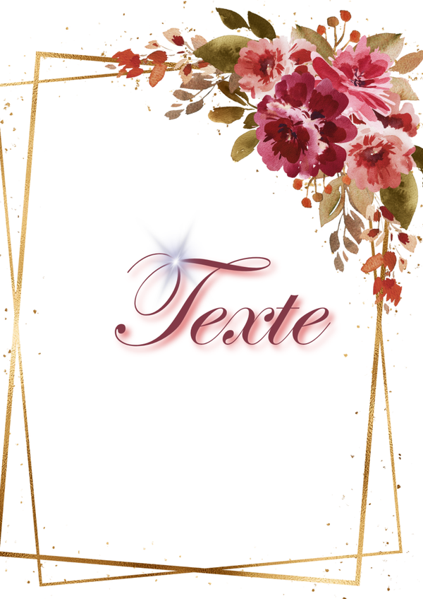 Cadre - Fleurs Bordeaux