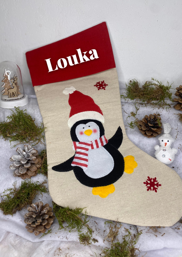 🎄 Chaussette de Noël “Pingouin”