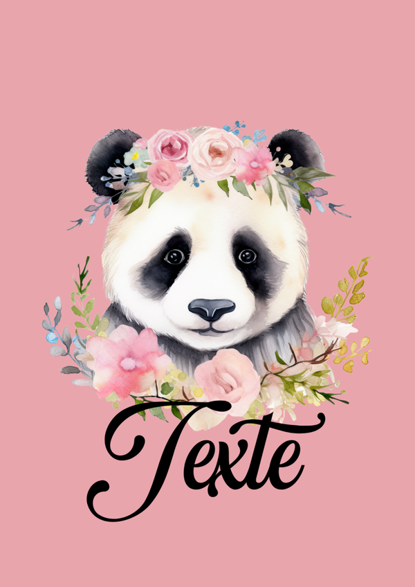 Panda - Fleurs