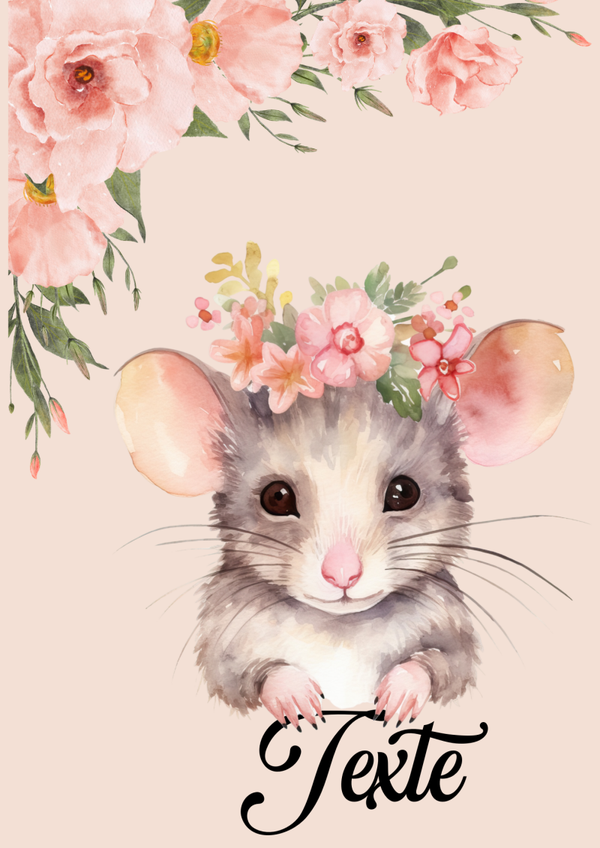 Souris - Fleurs