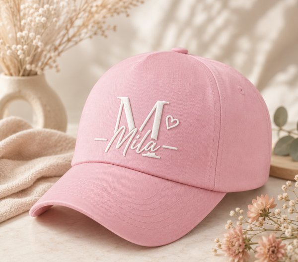 Casquette enfant personnalisée avec prénom | Cadeau unique pour fille et garçon