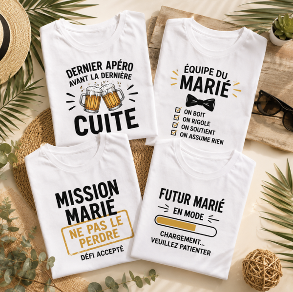 Tee-shirt Team Marié personnalisé – EVG sur mesure