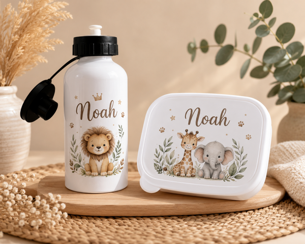 Duo Rentrée personnalisé – Gourde + Boîte à goûter | Offre spéciale