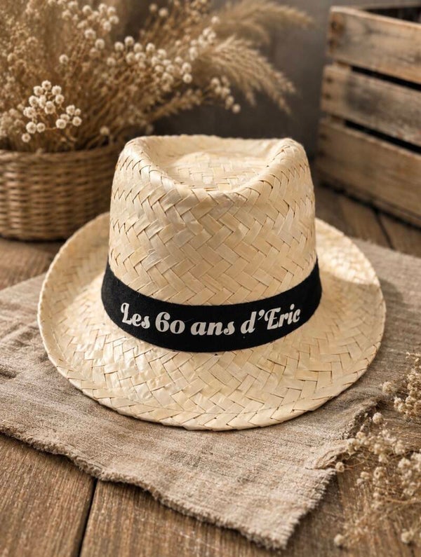 Chapeau de paille personnalisé – Mariage, EVJF, Anniversaire & Événements