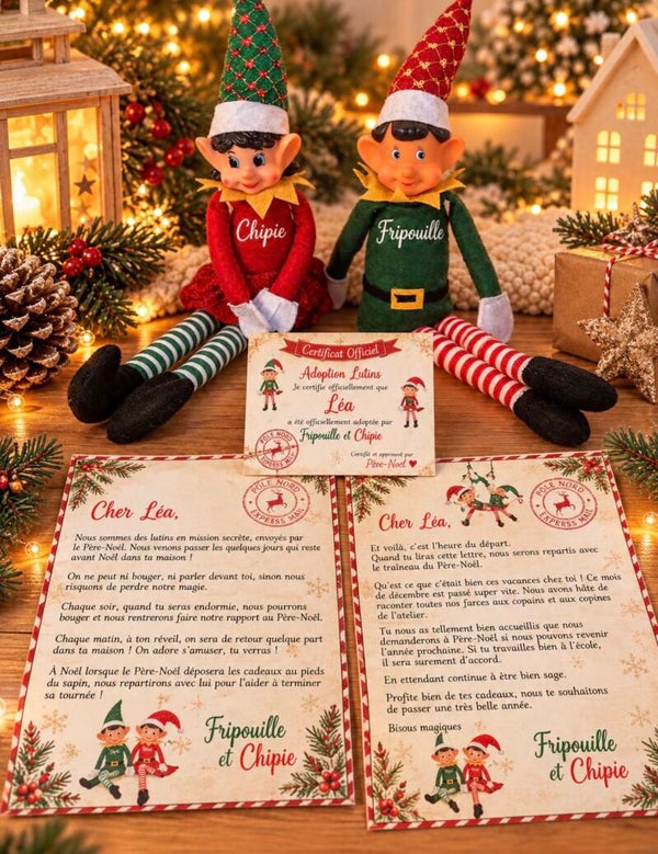 Lutins farceurs personnalisés de Noël