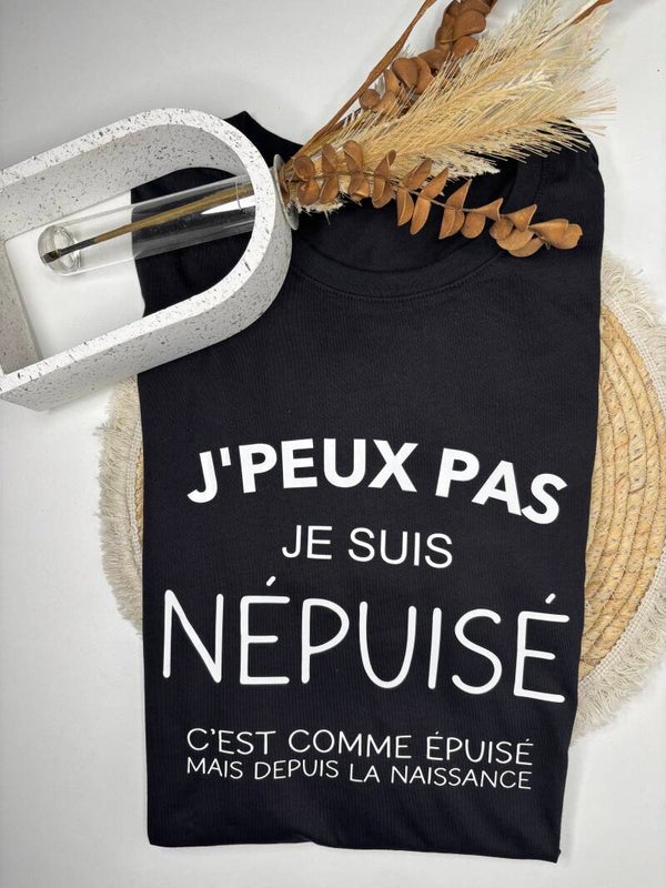 👕 Tee-shirt - Manches courtes - Col Rond - Népuisé