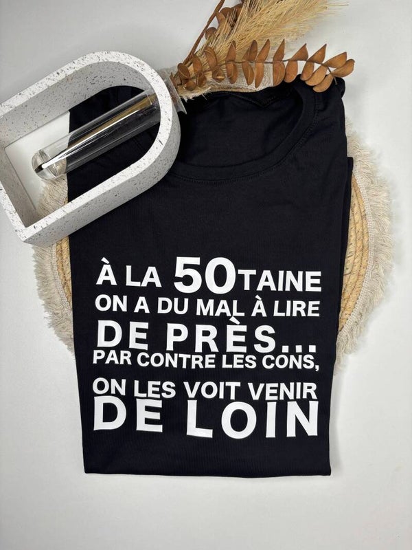 👕 Tee-shirt - Manches courtes - Col Rond - 50 ans