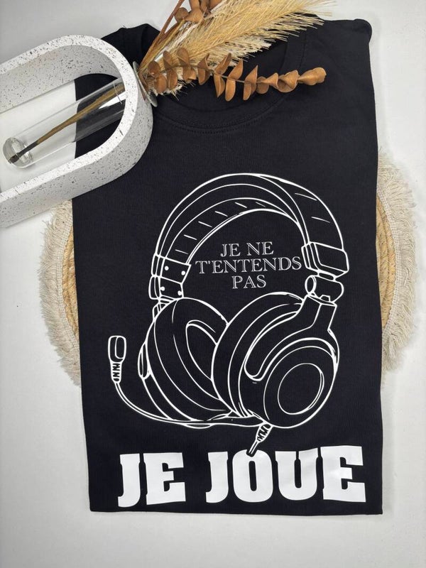 👕 Tee-shirt - Manches courtes - Col Rond - Je ne t'entends pas