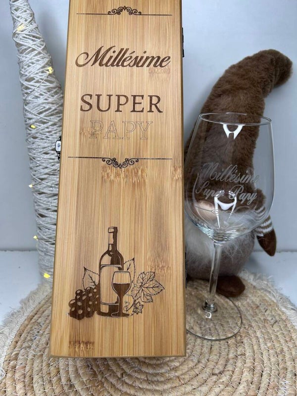 Coffret à vin + Verre à Pied