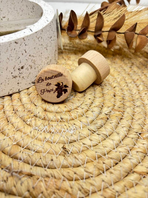 🍷 Bouchon en liège gravé