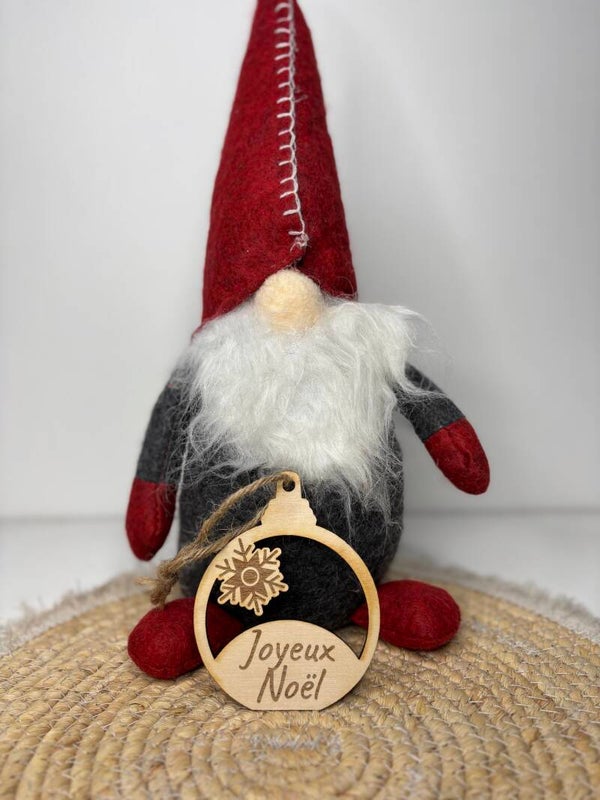 🎄 Boules de Noël en Bois - Joyeux Noël