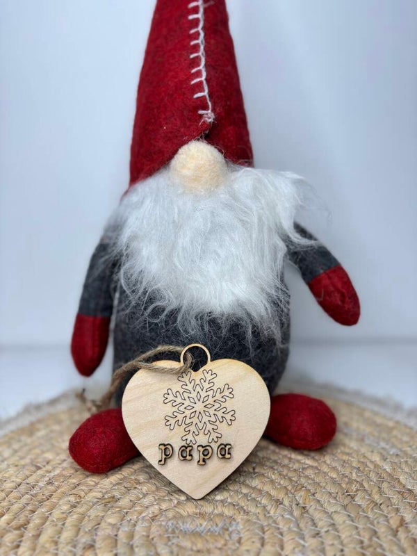 🎄 Boules de Noël en Bois - 3D - Papa