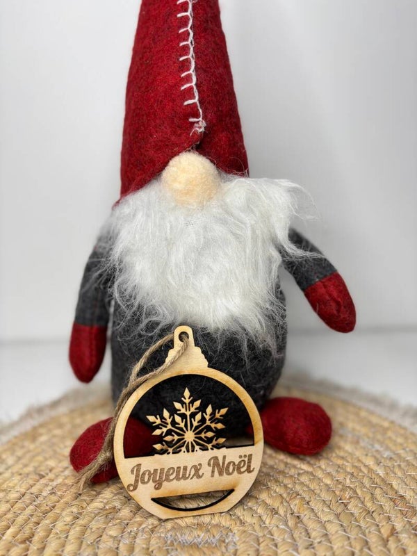 🎄 Boules de Noël en Bois - Joyeux Noël