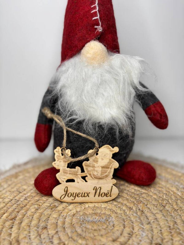 🎄 Boules de Noël en Bois - Joyeux Noël