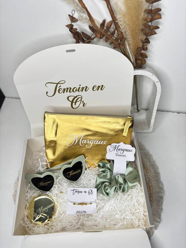 Box « Témoin en Or » Personnalisée
