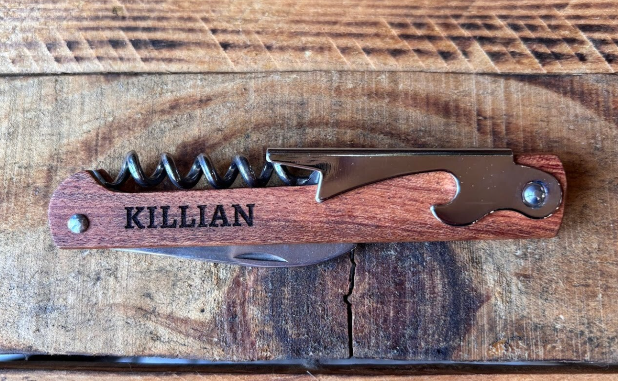 Couteau limonadier "à personnaliser" en acier inoxydable et bois