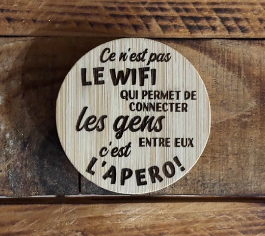 Décapsuleur Mural En Bois "Les Copains D'Abord" – 30 Cm Avec Récupérateur Capsules – Style Brasserie Vintage