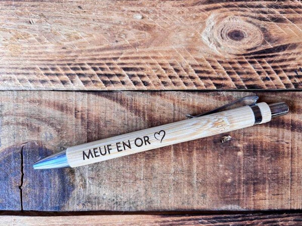 Stylo "Meuf en or"