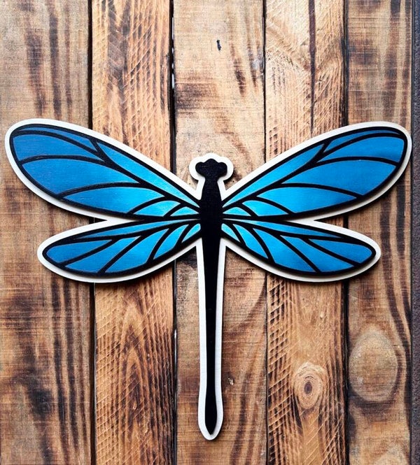 Décoration murale Libellule bleue