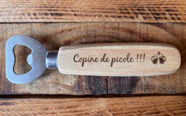 Décapsuleur en bois "Copine de picole"