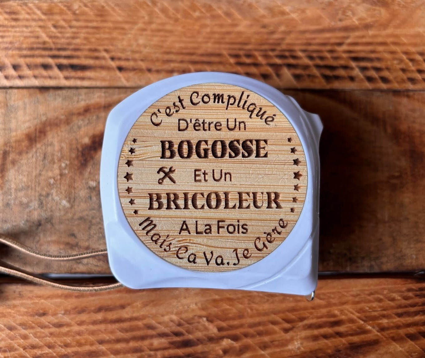 Mètre ruban 5m pour bricolage "C'est compliqué d'être beau gosse..."