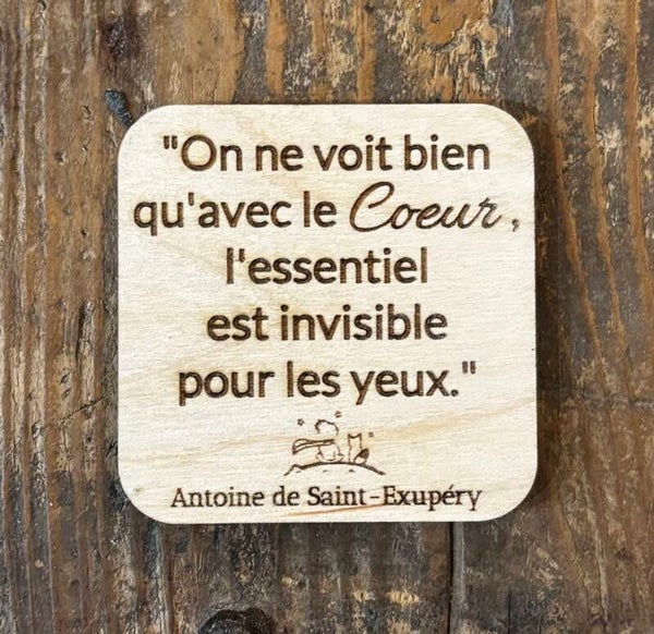 Magnet "On ne voit bien qu'avec le Coeur..."