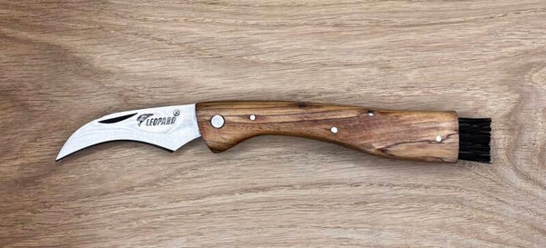 Couteau à champignon Léopard - brosse - en Teck