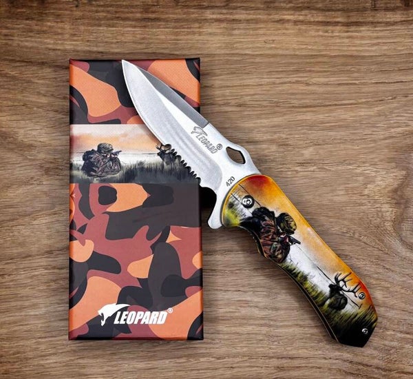 Couteau tactique Léopard 3D grip - Chasseur