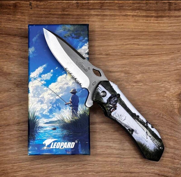 Couteau tactique Léopard 3D grip - Pêcheur