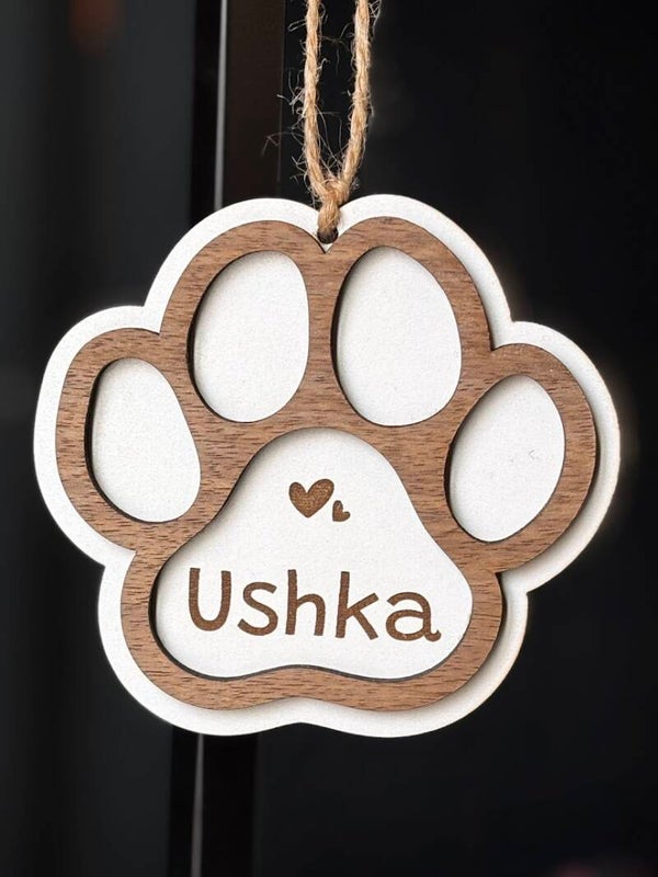 Décoration de Noël personnalisée, "Patte"