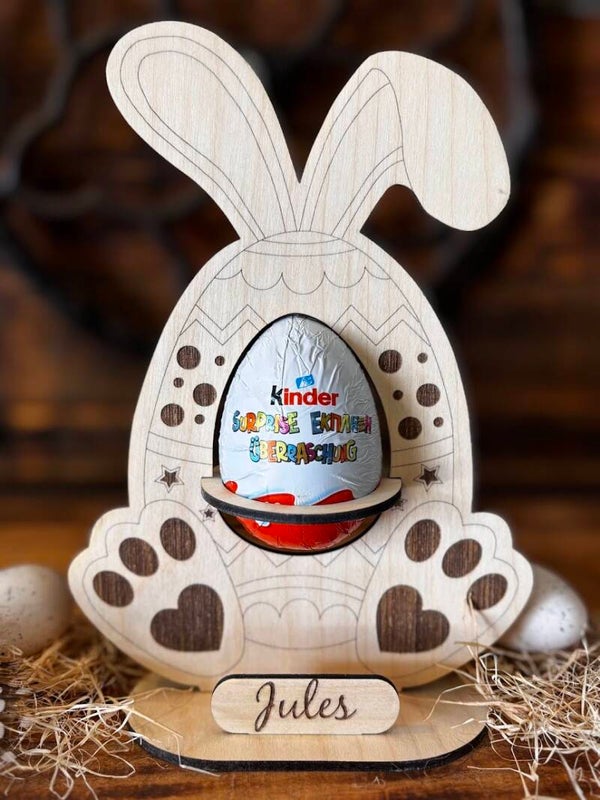 Lapin de Pâques (oeufs kinder) 1, à personnaliser