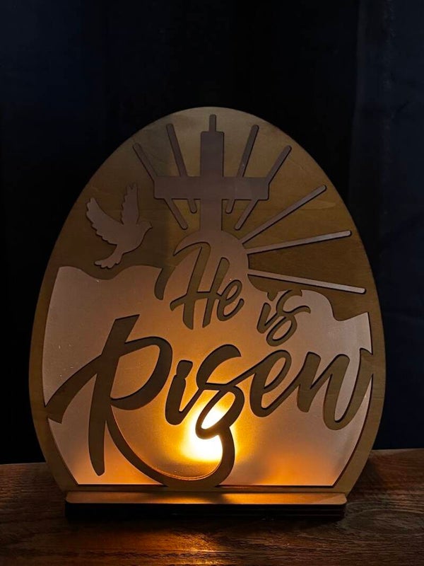 Bougeoir "He is Risen"