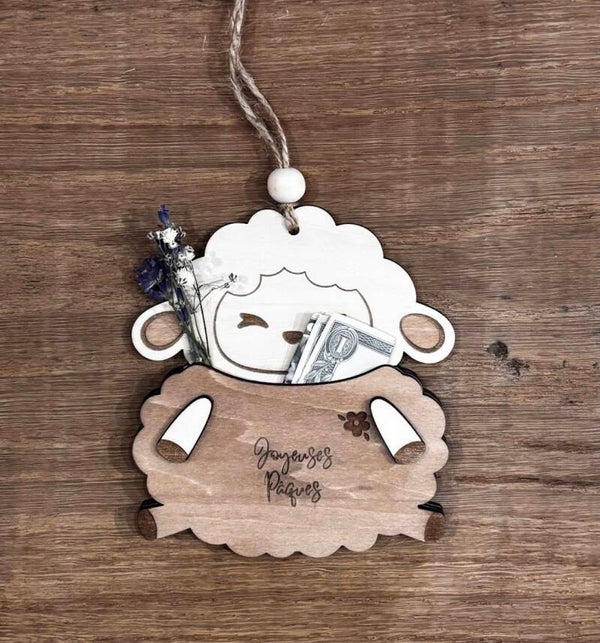 Porte billet de Pâques Mouton