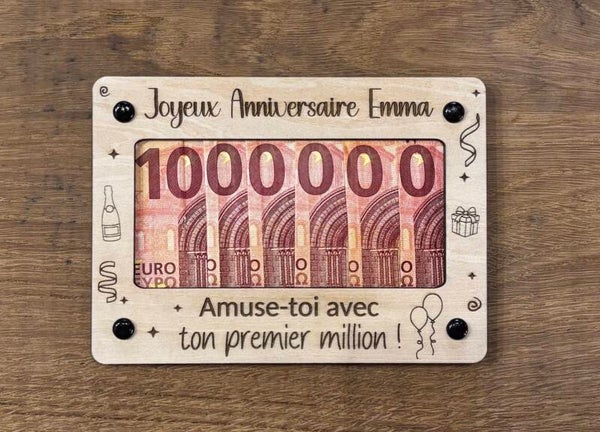 enveloppe anniversaire "Ton 1er million"