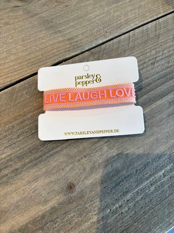 Armband Live Laugh Love