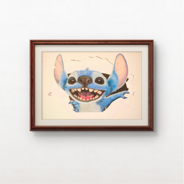 Stitch-colored pencils