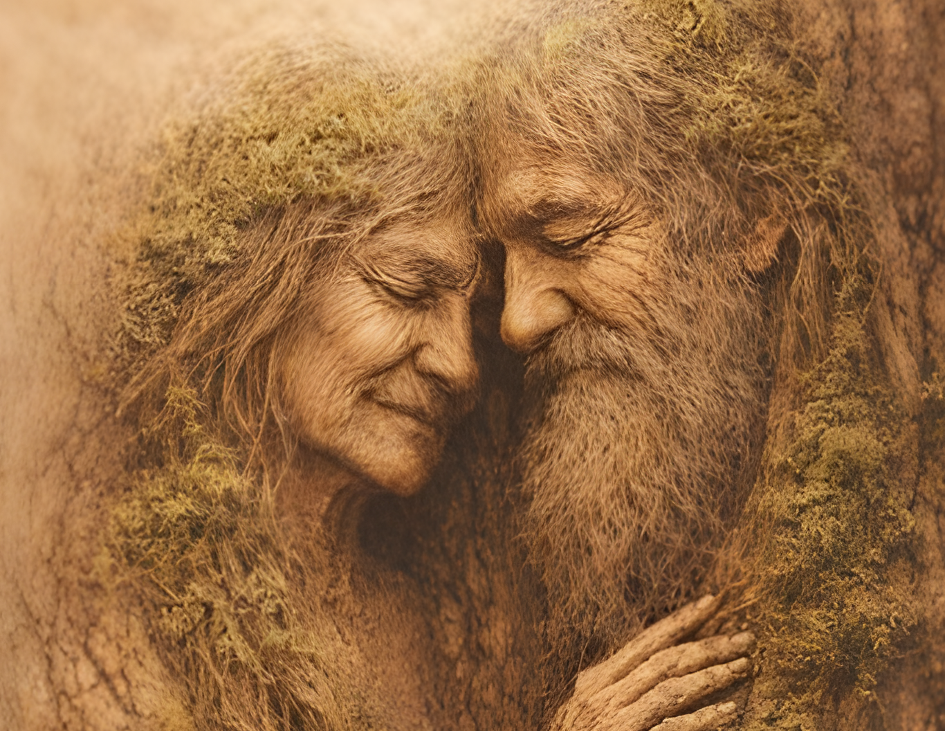 liebevolle Nähe zweier Ahnen