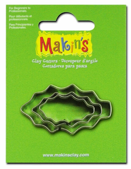 Stainless Steel Cutter Holly Leaf 3 PC Set (36028MC)