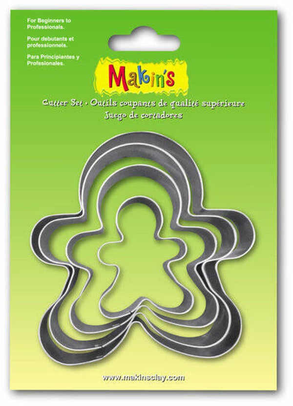 Stainless Steel Cutter Gingerbread Man 4 PC Set (36506MC)